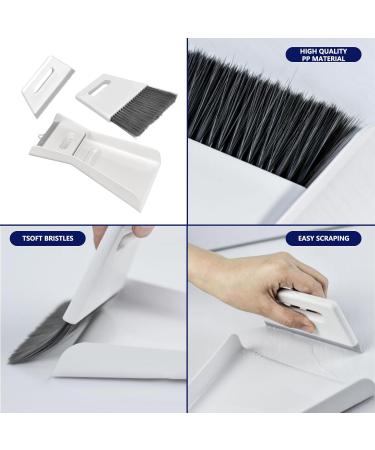 Brooms Dustpan and Scraper Set - Portable Cleaning Brush and Dustpan Set Small Dustpan and Brush Set for Office Cleaning Sofa Desk Pet Car Nests - Buy Online on GoSupps.com
