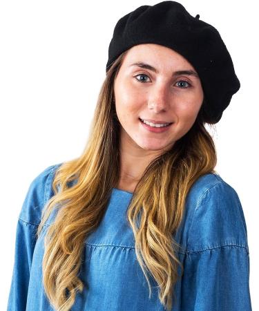 Black French Beret Artist Hat - Winter Hat for Women | CoverYourHair - Buy Online on GoSupps.com