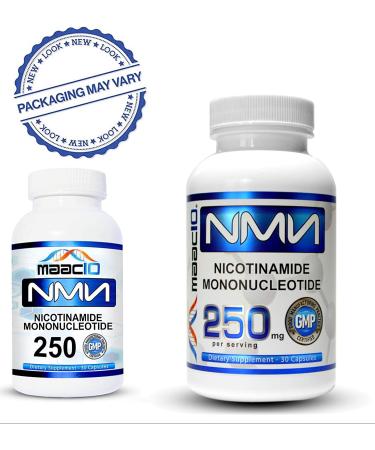 MAAC10 NMN 250mg Capsules - Genuine NAD+ Supplement, Stabilized Form, 30 Capsules - Buy Online on GoSupps.com