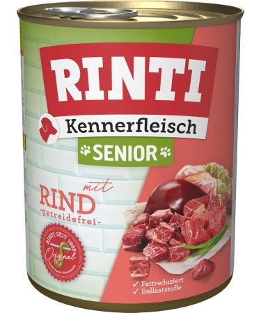 RINTI Kennerfleisch Senior + Beef - Premium 12 x 800g Dog Food for Senior Dogs - Nutrient-Rich & Delicious - Buy Online on GoSupps.com