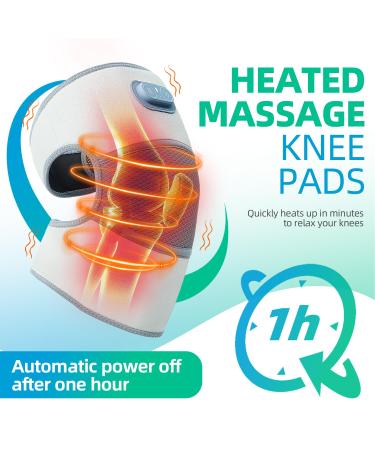 Knee Massager with Heat - Heated Massage Knee Pads & Wrap | 3 Heating & Massage Modes for Pain Relief & Comfort - Buy Online on GoSupps.com