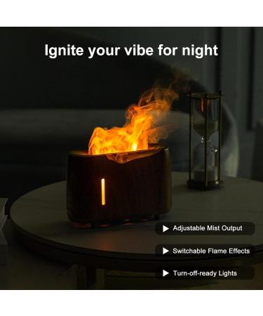 Shiawase Aroma Diffuser with Flame Effect | 240ml Essential Oil Humidifier with Remote Control | Long-Lasting Waterless Automatic Shut-Off - Buy Online on GoSupps.com