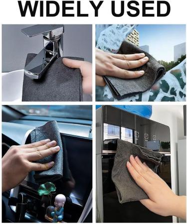Strip-Free Microfiber Cleaning Towels - Magical Thickened Cloths for Home Windows Mirrors and Cars (Pack of 5) - Buy Online on GoSupps.com