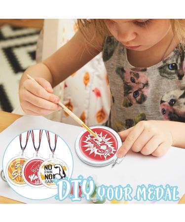 Design Your Own Award Medals Kit - 36 Pcs DIY Fun Craft Activity for Kids | Party Favors for Boys and Girls - Buy Online on GoSupps.com