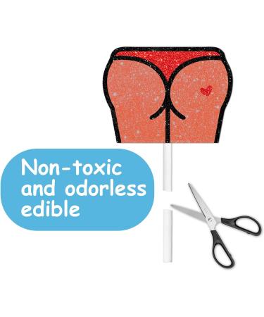 18pcs Red Glitter Dessert Cupcake Topper for Kiss the Ass XOXO Red Lip Theme Decor Supplies Lady Woman Girls Happy Birthday Bachelor Wedding Party Decoration - Buy Online on GoSupps.com