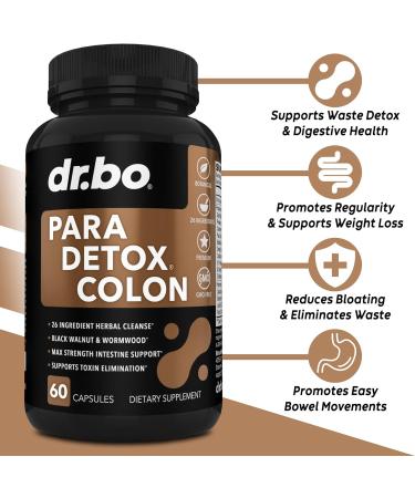 Colon Cleanse Pills - Natural Detox Supplement for Stomach Health | Herbal Wormwood Black Walnut & Clove - Intestinal Cleanser for Men Women & Kids - Buy Online on GoSupps.com