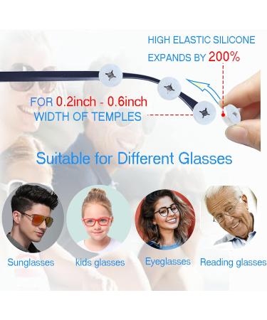 Adjustable Eyeglasses Mask Ear Savers - 6 Pieces Snaps Hook Extender Clips for Comfort | Red Yellow & Purple Heart Design - Buy Online on GoSupps.com