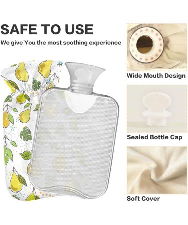 NAANLE 2L Hot Water Bottle with Palm Leaf Cover - Relief for Menstrual Cramps & Pain | Heat & Cold Therapy - Buy Online on GoSupps.com
