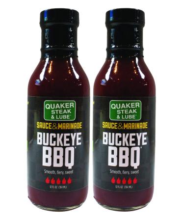 Quaker Steak & Lube Buckeye Barbecue Wing Sauce - 2 12 Ounce Bottles of Quaker Steak and Lube Famous Wing Sauce