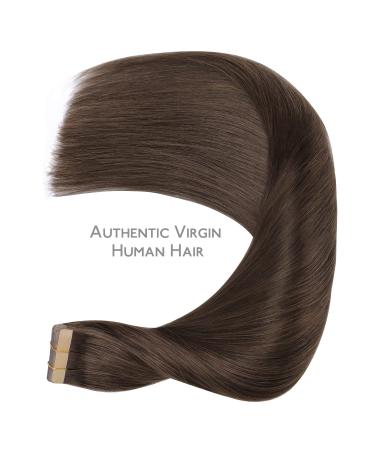 WhenALIFE Tape Extensions - 20Pcs 30g 25cm Real Remy Hair Invisible Skin Weft Silky Straight Dark Brown #2A - Premium Quality Hair Extensions - Buy Online on GoSupps.com