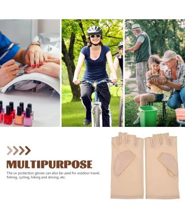 minkissy 3 Pairs Nail Gloves Uv Protection Gloves for Manicures Fingerless Gloves for Women Workout Nail Light Anti Uv Gloves Riding Gloves Salon Gloves Miss Spandex Nail Supplies Elastic - Buy Online on GoSupps.com