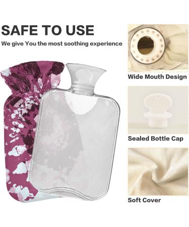 Shop NAANLE Hot Water Bottle - 1L Batik Colored Watercolor Design | Transparent Bed & Hand Warmer for Pain Relief & Therapy - Buy Online on GoSupps.com