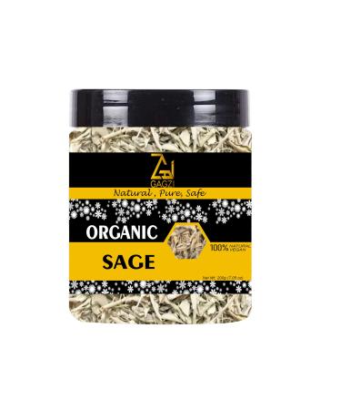 GAGZI All Natural Organic Spices Sage 200 Gram (Packing May Be Vary) Pack of 1 200 Gram 7.05 oz