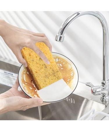 ALGONETO 64Pcs Biodegradable and Compostable Sponges Scouring Pad Palm Fiber Eco-Friendly Sponge for Kitchen Dishes Cleaning - Buy Online on GoSupps.com