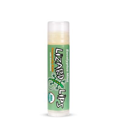 Lizard Lips USDA Certified Organic 4 Pack - Eucalyptus Mint | Natural Lip Balm Set - Buy Online on GoSupps.com