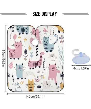 Kigai Cartoon Cats Hair Cutting Cape | Waterproof Salon Barber Cape for Men & Women | Adjustable Snap Closure Hairdressing Cape - Buy Online on GoSupps.com