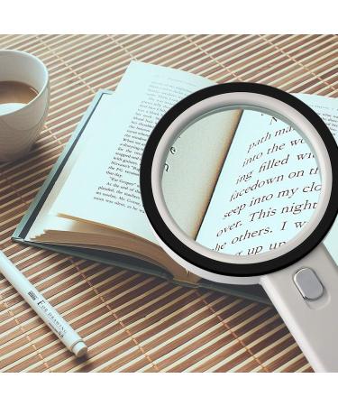 30X Handheld with Light 13 LED Illuminated Lighted High Clarity Magnifier for Reading Low Vision Books Pages Magazine Newspapers Maps Jewelry Better Life - Buy Online on GoSupps.com