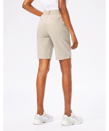 Women's Golf Hiking Shorts - Quick Dry Cargo Bermuda Long Shorts - Khaki X-Large - Buy Online on GoSupps.com