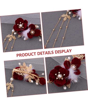 Beaupretty the girl chinese hair accessories accessories side the flowers plush ball China hairpin Hairball zinc alloy tassel hair accessories for girls hanfu hair Accessories - Buy Online on GoSupps.com