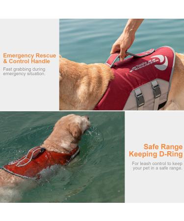 ThinkPet Reflective Dog Life Jacket - Adjustable & Floating Lifesaver Vest - Buy Online on GoSupps.com