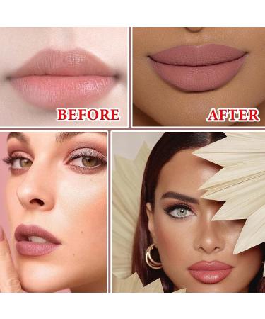 Matte Nude Lipstick Set - 3 Pcs Lip Crayon for Women | Long Lasting & Waterproof Lip Makeup - Buy Online on GoSupps.com