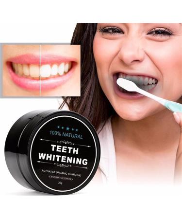 Natural Charcoal Teeth Whitening Powder - Activated Carbon Tooth Cleaning for Bright White Teeth | Refreshing Breath (2PC) - Buy Online on GoSupps.com