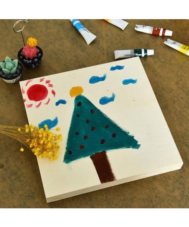 YoleShy 6 Pack 8'' x 8'' Unfinished Wood Painting Panel Boards for Arts & Crafts - Wooden Canvas Panels 6 Count - Buy Online on GoSupps.com