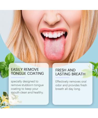 Oralhoe Probiotics Tongue Coating Gel Mint Tongue Cleaner Kit with Scraper 50g Oral Hygiene Removes Coating Reduces Bacteria - Buy Online on GoSupps.com