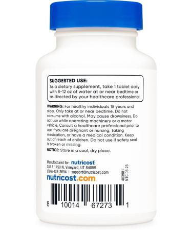 Nutricost Melatonin 10mg 240 Tablets - 10mg Per Serving Non-GMO Gluten Free - Buy Online on GoSupps.com