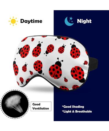 Cute Ladybug Sleep Mask | Soft Eye Mask with Adjustable Strap | Comfortable Blindfold for Travel | Perfect for Kids & Adults - Buy Online on GoSupps.com