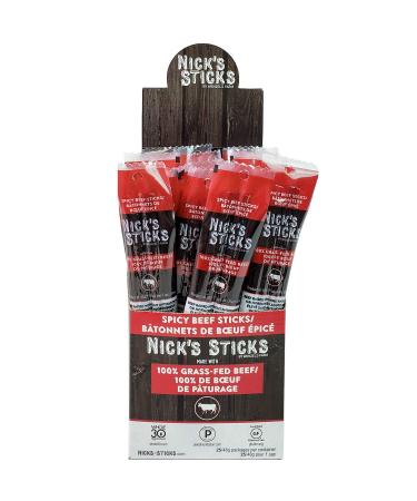 NICK'S STICKS Grass-fed Spicy Beefsnack Sticks 25/Box 0.02 Pound