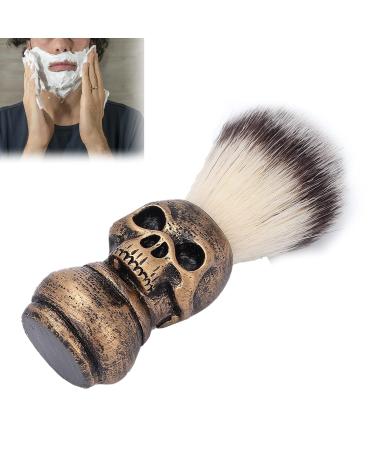 Men's Golden Skull Beard Shaving Brush - Durable & Stable for Professional Barbers | International Shipping Available - Buy Online on GoSupps.com