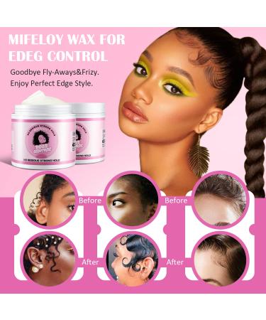Edge Control Wax 4 oz - Women's Hair Pomade for Smoothing Flyaways and Frizz - Long Lasting Styling Gel with Strong Hold - Non-greasy Hair Glue - Ideal for Wigs - Buy Online on GoSupps.com