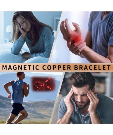 BioMag Copper Magnetic Bracelet for Men - Ultra Strength Magnets - 8.5 Adjustable Wristband with Tools - Copper Color - Buy Online on GoSupps.com