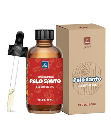 GM Gumili Palo Santo Essential Oil 2 Oz, 100% Pure Palo Santo Oil for Diffuser, Skin, Hair, Body & Face, Perfume, Sweet Creamy Scent for Relaxation, Aromatherapy & Massage