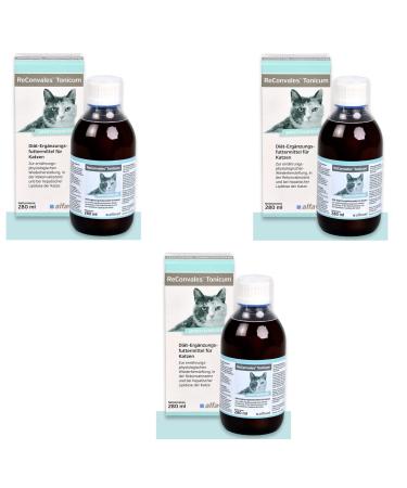 Alfavet Reconvales tonic for cats |3 pack |3 x 280 ml |Diet supplementary feed |In the convalescence underweight and in the hepatic lipidosis of the cat - Buy Online on GoSupps.com