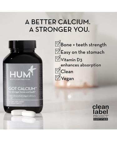 HUM Got Calcium - Vegan Bone & Teeth Supplement | Enhanced Absorption (60 Vegan Tablets) - Buy Online on GoSupps.com
