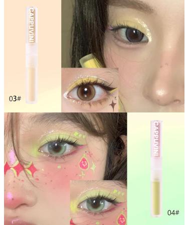 4Pcs Liquid Glitter & Matte Eyeshadow Eyeliner Set 2-in-1 Cream Eyeshadow & Shimmer Liner Korean Sparkly Bling Eye Shadow with Pigmented Long Lasting Quick Dry Glue for Crystals Eye Makeup -Set B - Buy Online on GoSupps.com