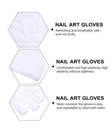 Minkissy UV Nail Lamp Gloves | Manicure Protection & Gel Nail Care | White UV Protection Gloves for Gel Nail Lamp - Buy Online on GoSupps.com