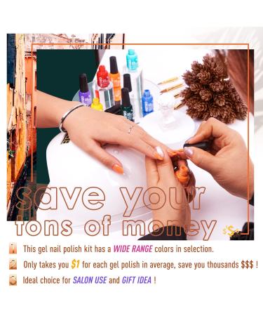 Gellen 120 Colors Gel Nail Polish Kit for Professional Salon & Home Manicure - UV/LED Soak Off Gel Polish Collection for Nail Art Design - Buy Online on GoSupps.com