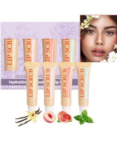 Exfoliant pour les l vres et cr me hydratante crayon exfoliant pour les l vres - Exfoliant l vres hydratant | 4 x Lip Plumper Kit de gommage l vres produits de soins des l vres cr me hydratante - Buy Online on GoSupps.com