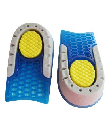 Shoe Lift Inserts for Men Gel Heel Cushion Pads for Height Increase Soles for Women Invisible Heel Lift Insoles for Adults Gel Elevated Heel Pads for Pain Relief Nonslip Heel Pads 1" Heel Height: 2.5 CM