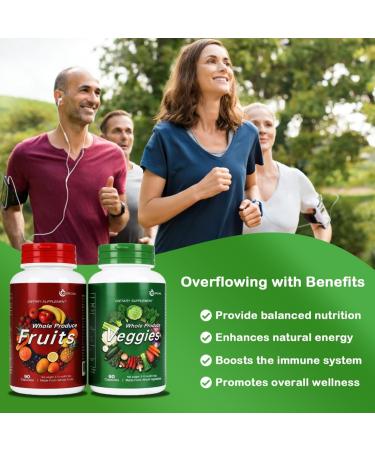 Vespecial Fruit and Veggies Supplement Whole Food Natural Superfoods Ingredients with 34 Fruits and Vegetables 180 Total Vegetarian Capsules with Vitamins and Minerals Soy Free Non-GMO - Buy Online on GoSupps.com