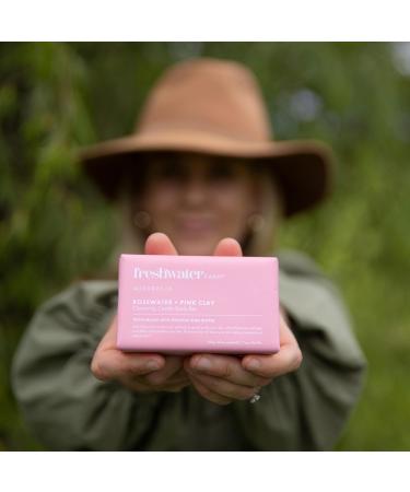 Cleansing Castile Body Bar | Rosewater & Pink Clay Soap | Natural Triple-Milled Bars with Organic Shea Butter - Buy Online on GoSupps.com