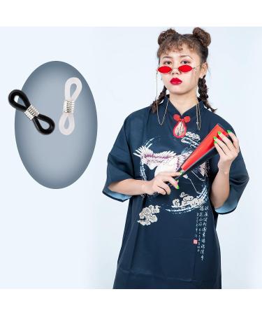 100 Pcs Eyeglass Chain Ends Glasses Chain Loop Holder Silicone Eyeglass Chain Connector Adjustable Flexible Rubber Spring Strap Ends Holder Anti Slip Silicone Connector Holder Retainer for Sunglasses - Buy Online on GoSupps.com