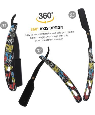 Healeeved Metal Hairpise Razor - Collapsible Hair Cutting Tool for Barbers | Stainless Steel Hairdressing Knife - 13.5x2.5x1cm Black - Buy Online on GoSupps.com