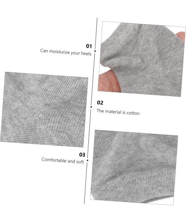 FRCOLOR 2 Pairs Gel Heel Socks Spa Socks for Dry Feet Gel Moisturising Socks Cracked Heels Moisture Socks Rough Skin Socks Open Toe Socks Men and Women Casual Socks Moisturizing Cotton - Buy Online on GoSupps.com