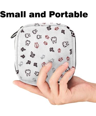 Women s Travel Makeup Organizer - Large Capacity Menstrual Cup Pocket - Heartbeat Design - 4.7x6.6 in | International Shipping - Buy Online on GoSupps.com
