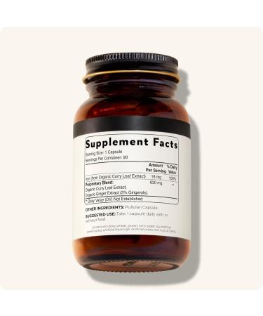 Blisque - Organic Plant-Based Iron Formula for Blood Health Immune Support and Energy | from Organic Curry Leaf Extract | 90 Capsules - Buy Online on GoSupps.com