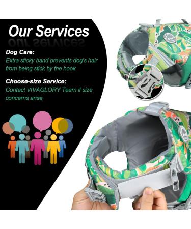Vivaglory Sports Style Life Jacket for Dogs - Adjustable Durable & Safe Buoyancy Vest for Small Dogs (Green S: 48-58 cm Chest) - Buy Online on GoSupps.com